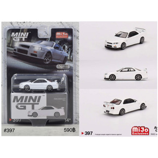 MGT00397-MJ 	Mini GT 1:64 Mijo Nissan Skyline GT-R (R34) V- Spec N1 WH