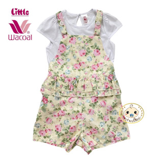 Little Wacoal ชุดเอี้ยมพิมพ์ลายดอกไม้สวยหวานพร้อมเสื้อยืด Size 90