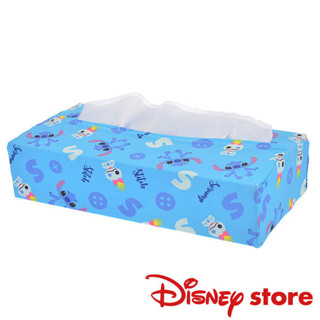 Disney store สติซ &amp; สกั๊ม ที่ครอบกล่องทิชชู่ Stitch ของแท้จากญี่ปุ่น ขนาด 240 x 118 mm สามารถขยายได้ตามขนาดกล่อง ซักได้ค