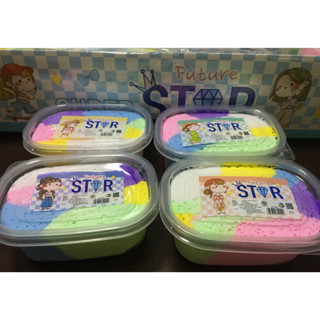 สไลม์ สายไหม สไลม์หิมะ สลามสายรุ้ง นุ่ม ฟู  สีเรนโบว์ slime rainbow