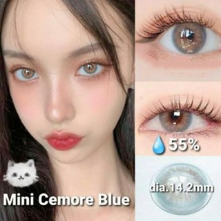 คอนแทคเลนส์ รุ่น Mini Cemore สีฟ้า/Blue มีค่าสายตา (0.00)-(8.50)