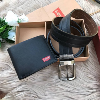 Levis Leather Belt &amp; Wallet Set Code:B2D250666 แบรนด์แท้ 100% งาน Outlet