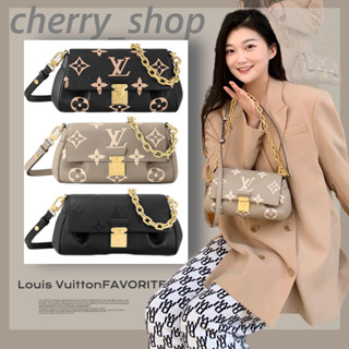 🍒หลุยส์วิตตอง💯LOUIS VUITTON FAVORITE BAG กระเป๋าใต้วงแขนผู้หญิง/กระเป๋าถือ/