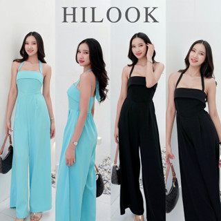 จั้มขายาวผูกคอAlly jumpsuit ป้าย Hilook