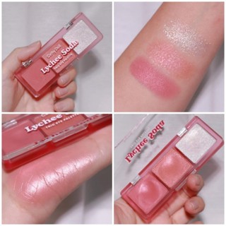 อายแชโดว์ cathy doll สี Lychee Soda เป็นโทนชมพูที่น่ารักมาก เนื้อนุ่มๆนิ่มๆ ปาดแล้วสีชัด ติดทน