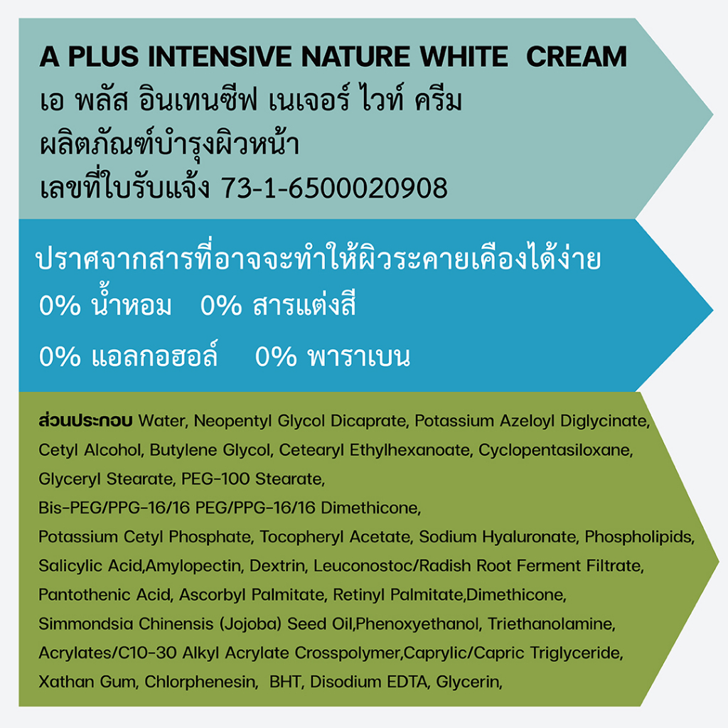 อินเทนซีฟ เนเจอร์ ไวท์ ครีม Potassium Azeloyl Diglycinate 15% อนุพันธ์ Azelaic Acid ผิวเป็นสิว รอยดำ ผิวกระจ่างใส AZD2