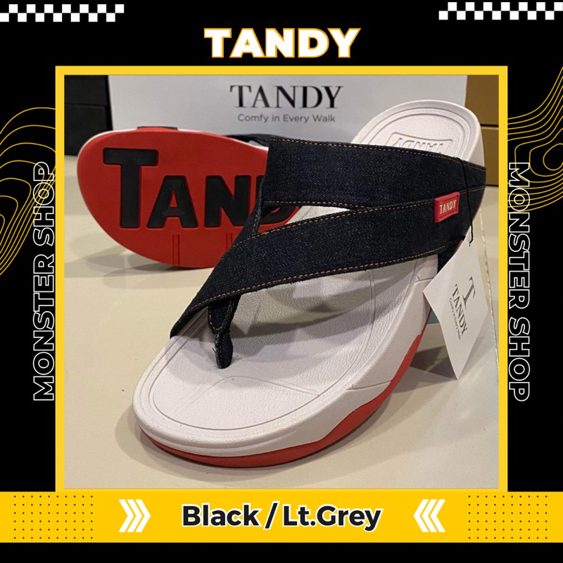 รองเท้า Tandy | Weave Denim : Black/Light Grey