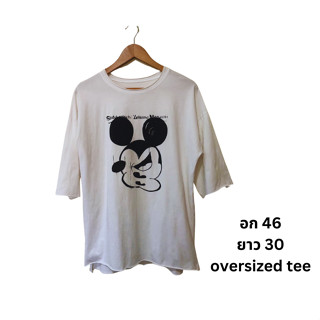 Mickey Mouse โอเวอร์ไซส์ เสื้อยืดคอกลม อก 46 ยาว 30