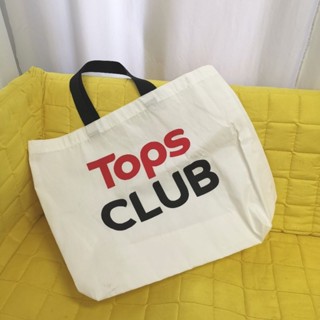 กระเป๋า​shop​ping ของ tops club กระเป๋าผ้าใบใหญ่มาก