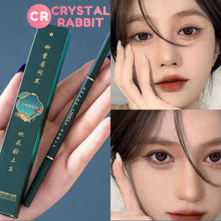 CRYSTAL RABBIT ดินสอเขียนคิ้วธรรมชาติกันน้ำติดทนนานและไม่จางง่ายดินสอเขียนคิ้วสองหัวหมุนอัตโนมัติ