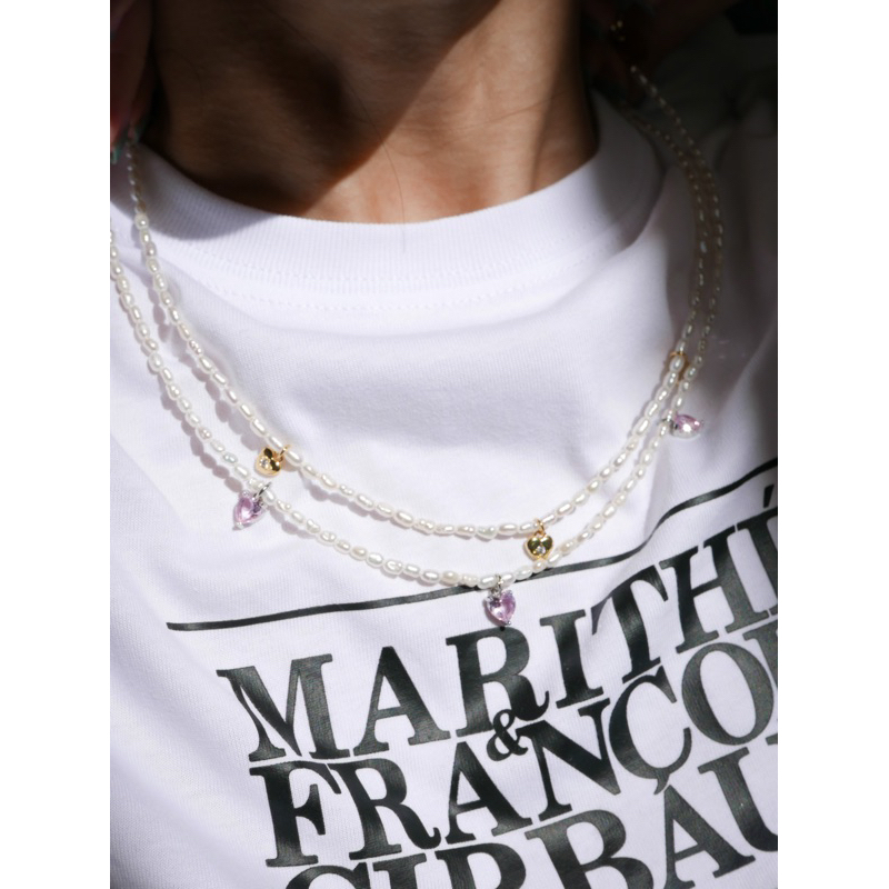 Valleydarley – สร้อยคอ petite triple couer pearl necklace ราคา ถูกที่สุด ดีลบีเคเค แกลเลอรีภาพที่ 5