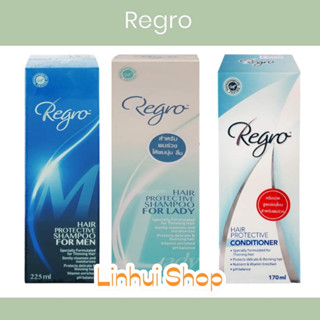 Regro SHAMPOO มีให้เลือก FOR LADY ผู้หญิง 225 มล.  / FOR MEN ผู้ชาย แชมพู 225 มล. / ครีมนวด 170 มล. conditioner รีโกร