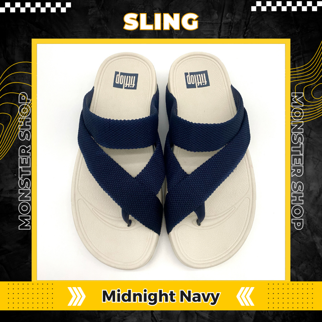 💥ขายเท!! Fitflop  รุ่น Sling Weave : พื้นขาวสายกรม (แท้ล้าน%)