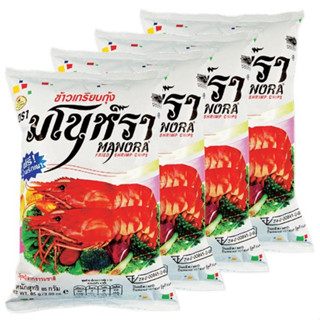 มโนราห์ ข้าวเกรียบกุ้งทอด 75 กรัม แพ็ค 4 ซอง