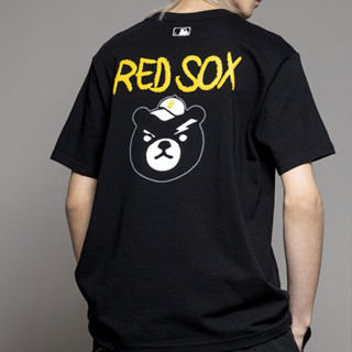 เสื้อยืดพิมพ์ลายการ์ตูน MLB unisex สีดำ