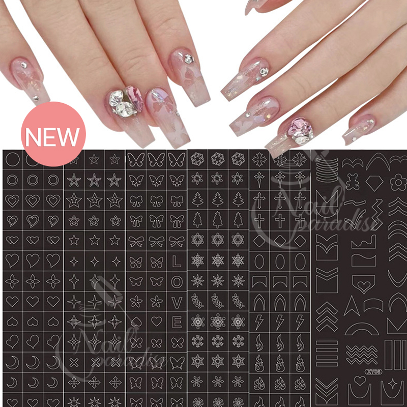 พร้อมส่งทุกวัน สติกเกอร์ติดเล็บ รุ่นใหม่ สติกเกอร์ลายน่ารัก Korean Style Nail Stickers กันน้ำ คุณภาพ