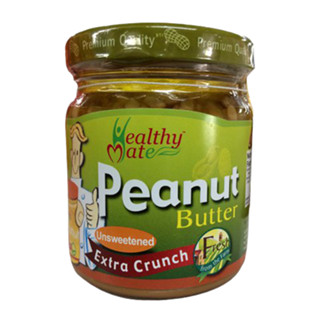 เนยถั่วกรุบกรอบไม่หวาน เฮลตี้เมท 200 ก./ Unsweetened Crunchy Peanut Butter Healthy Mate 200 G.