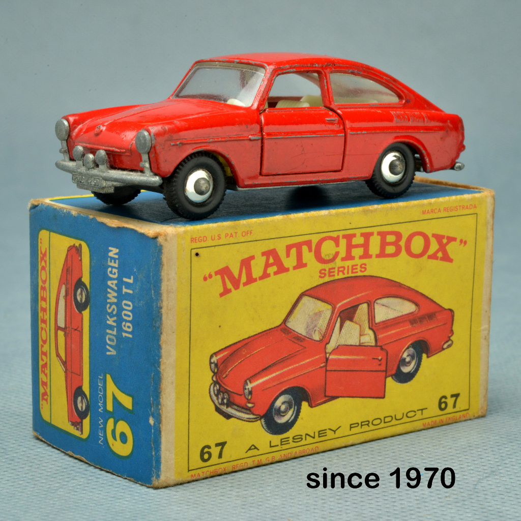 No.2196 โมเดลรถเหล็ก Matchbox Regular Wheels No.67 Volkswagen 1600TL ผลิตในประเทศอังกฤษ โดย Lesney ปี 1967