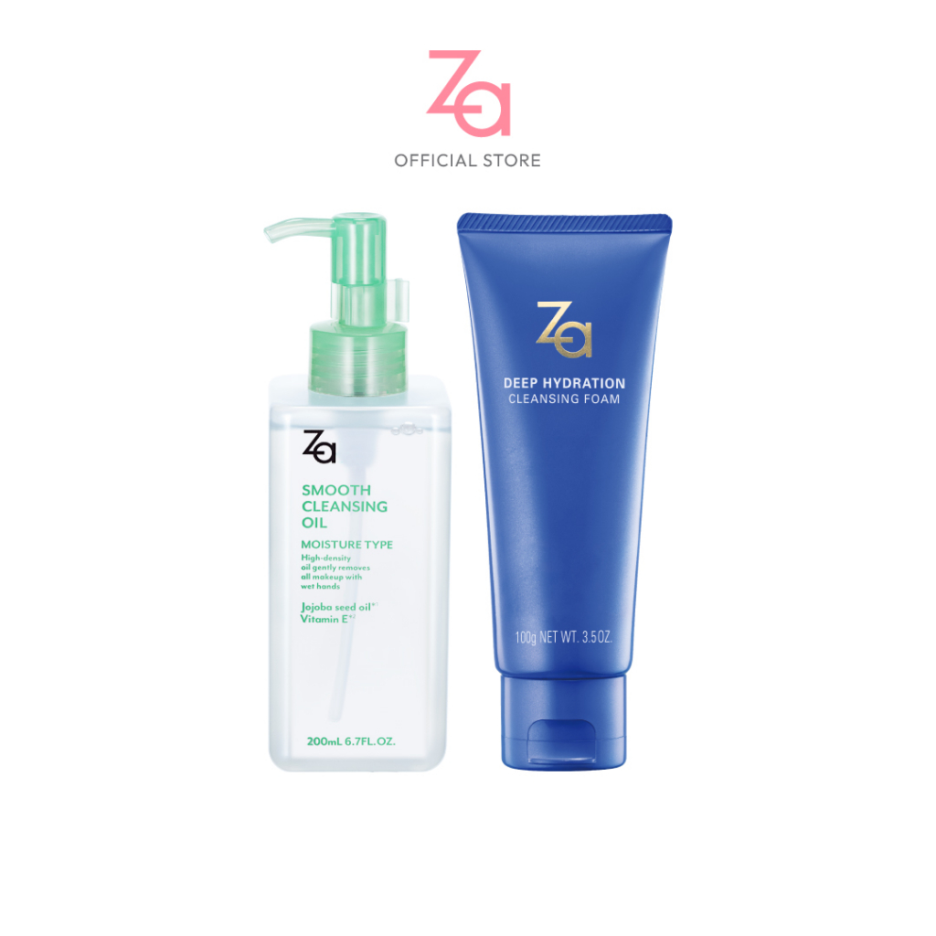 เซ็ตคู่สุดคุ้ม Za Smooth cleansing Za Deep Hydration Cleansing Foam N ...