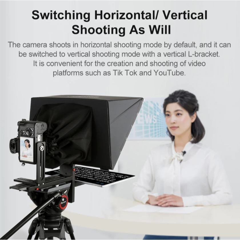 จัดส่งด่วน 4 ชั่วโมง Bestview Destview TP170 Teleprompter for Tablet/Smartphone จอขนาดใหญ่ ปรับตั้งกล้องได้ทั้งแนวตั้ง