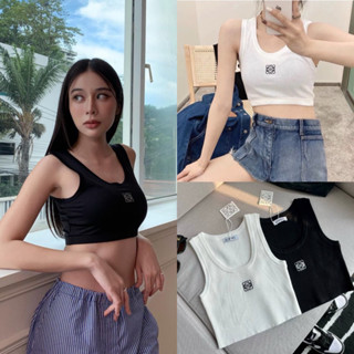 (VL) Low crop •เสื้อกล้ามทรงcrop  งานปักสวยมาก เนื้อผ้านุ่มใส่สบาย  เนื้อผ้ายืด งานปักแน่นๆ งานสวยมากค้า