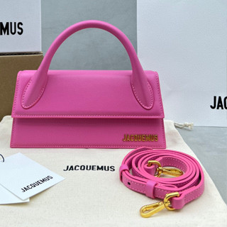 พรี​ ราคา7300 Jacquemus̶ 2053 หนังแกะ กระเป๋าถือ กระเป๋าสะพายข้าง กระเป๋าสะพายไหล่21*10*6cm