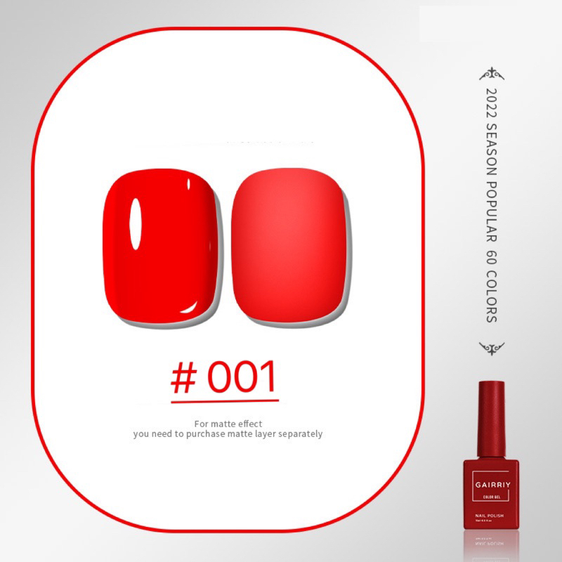 พร้อมส่ง 🚩สีเจล GAIRRIY สีทาเล็บ สียอดฮิต สีเจล สีขวดเหมือนสีด้านใน ขวดสวย เนื้อสีแน่น ราคาดี มีให้เลือก 60 สี - รูปที่ 7