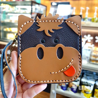 กระเป๋าสตางค์ใบสั้นหนังแท้ สไตล์วินเทจน่ารักลายวัว Cow faced leather wallet! Rock the cute and trendy
