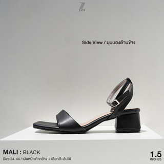 ZAABSHOES รุ่น MALI ส้นสูง 1.5 นิ้ว สีดำ (BLACK) ไซส์ 34-44 รองเท้าส้นสูง รองเท้าทำงาน หน้าเท้ากว้าง ไม่บีบหน้าเท้า