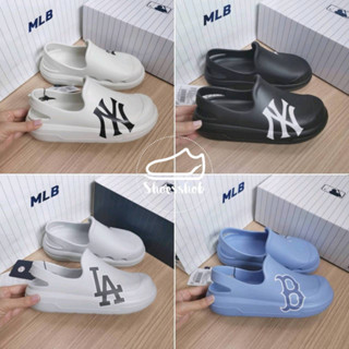 ของแท้ MLB Chunky Bouncer Clog Sandal มี 4 สี ดำ ฟ้า ขาว เทา ป้ายแท็กเกาหลี  🇰🇷