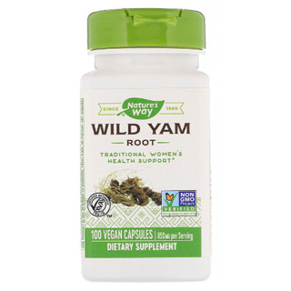 มันเทศป่า Natures Way, Wild Yam Root, 425 mg, 100 Vegan Capsules