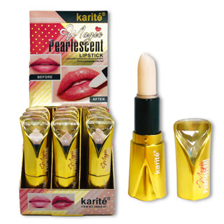 ลิปมัน Karite magic pearlescent lipstick no.36009-47 ลิปคัลเลอร์ ลิปบาล์มเงางามหอมหวานอวบอิ่ม บำรุงให้ชุ่มชื้นริมฝีปาก