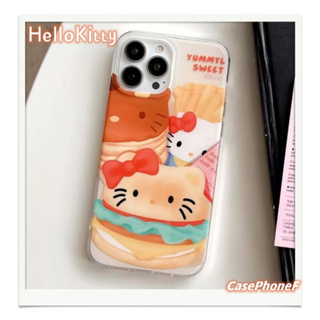 ✨ส่งของขวัญ✨เคส for iPhone 11 14 Pro Max Case for iPhone 12 13 ป้องกันการตก การป้องกัน HelloKitty การ์ตูน หวานสวย