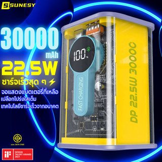 【วัสดุที่ด มองเห็นได้】SUNESY พาวเวอร์แบงค์30000mAh แบตสำรอง พาวเวอร์แบงค์โปร่งใส พาวเวอร์แบงค์มินิ power bank