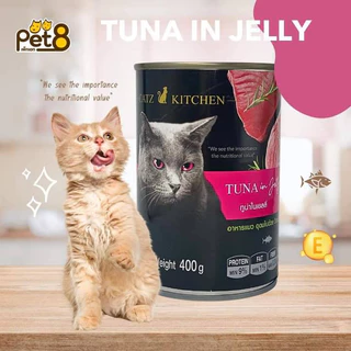[12 กระป๋อง] Pet8 CatZ&Kitchen แคทคิชเช่น อาหารแมวเปียก กระป๋อง 400gx12กระป๋อง