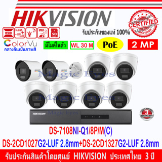 HIKVISION IP 2MP/4MP DS-2CD1027(1047)G2-LUF 2.8(2)+DS-2CD1327(1347)G2-LUF 2.8(6)+DS-7108NI-Q1/8P/M(C),7608NI-K1/8P(1)