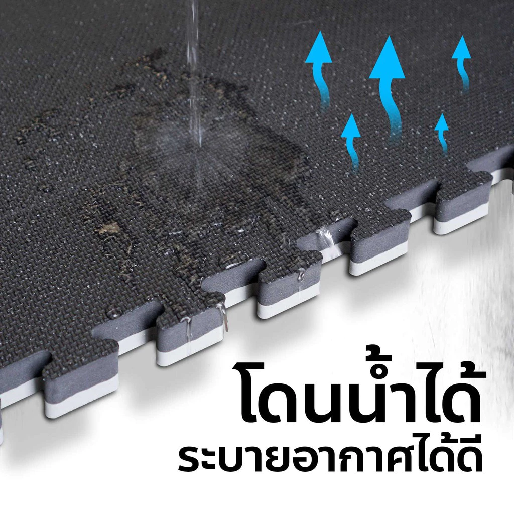 แผ่นยางรองฟิตเนส โยคะ หนา 2.5CM!! กันลื่น มีขอบปิด4ด้าน thumbnail 7