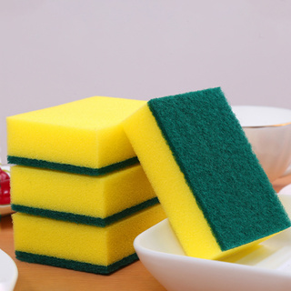 1Pcs/ Kitchen High Density Sponge Clean Rub Cleaning Tools ฟองน้ําสีเขียวสําหรับทําความสะอาด