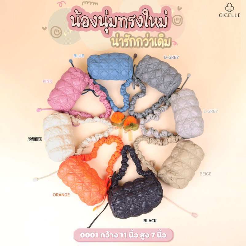 กระเป๋า CICELLE สไตล์เกาหลีรุ่นcicelle soft bag 🌈☁️