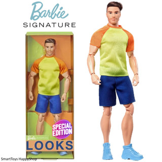 Barbie Signature Looks Doll 2023 Ken with Yellow Shirt Limited Edition ตุ๊กตาบาร์บี้เคนสุดเท่ห์เวอร์ชั่นใหม่ล่าสุด