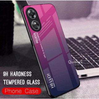 Case OPPO Reno8T เคสออฟโป้ เคสกระจกสองสี เคสเงาไล่สี ขอบนิ่ม เคสกันกระแทก สีกระจกเทมเปอร์ปลอกแก้วฝาหลังกันชน