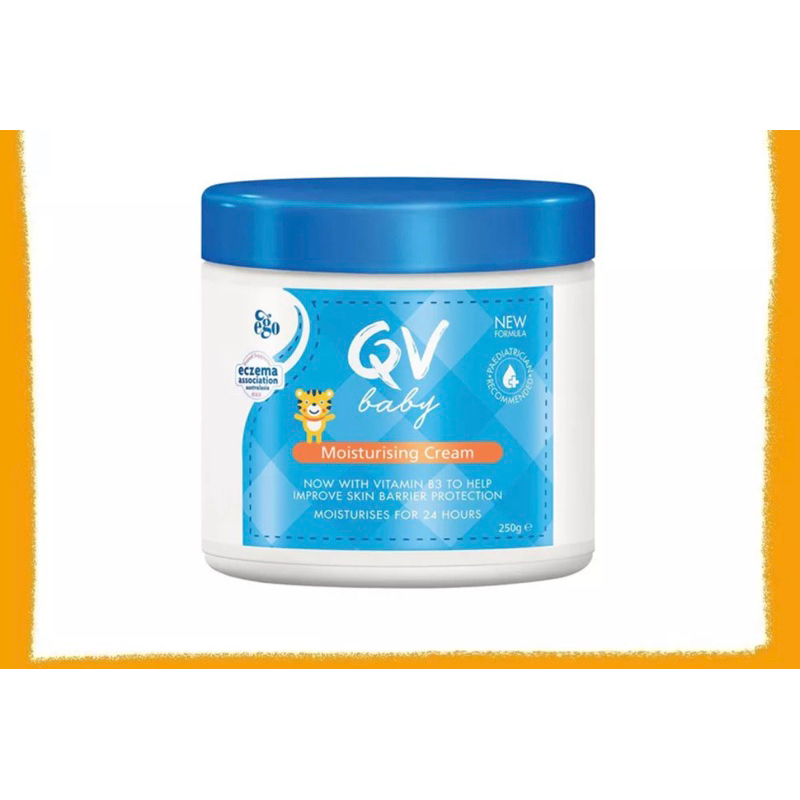 EGO QV  Baby Moisturising Cream 250g jar, 250g pump, 500g pump, 100g tube