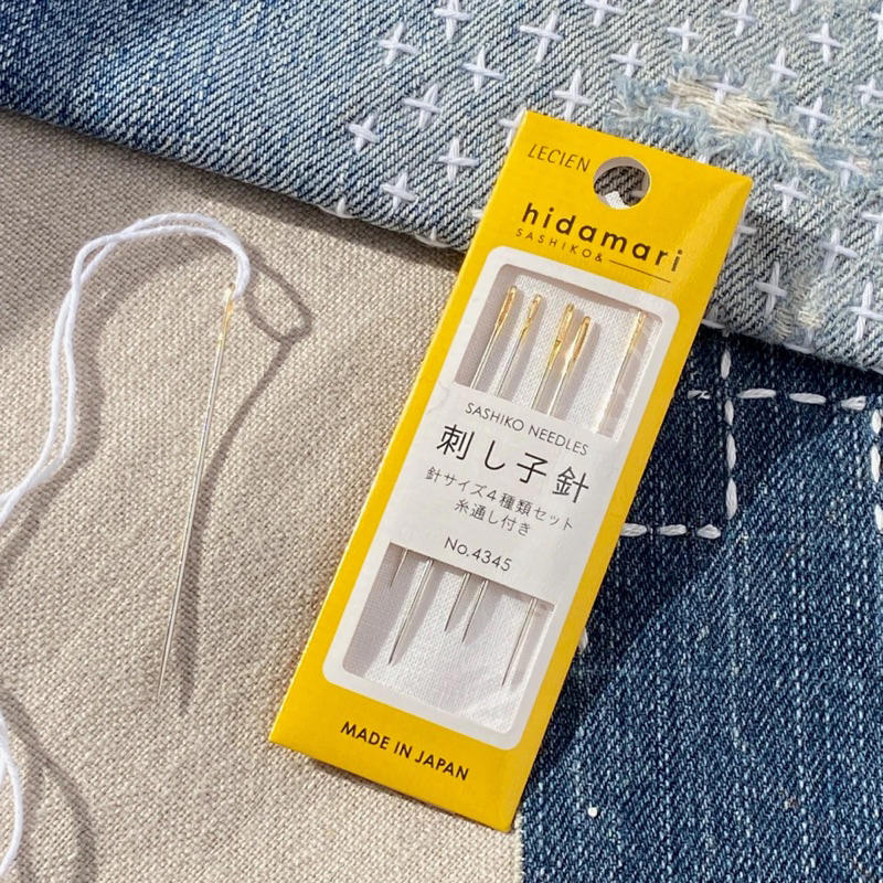 Hidamari เข็ม sashiko จากญี่ปุ่น 🇯🇵 แพค 6 ชิ้น แถมที่สนเข็มในแพค (4345)