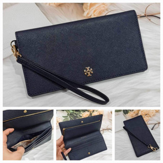 💚แท้💯 พร้อมส่ง💚 Tory Burch  78609 Emerson Slim Wristlet Envelope Wallet