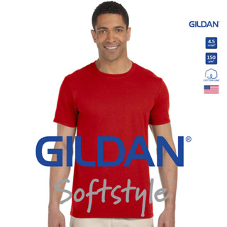 GILDAN® ซอฟสไตล์ เสื้อยืดแขนสั้น - แดง 40C