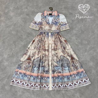 PISAMAIเดรสลายกราฟฟิกสีน้ำBest seller item(*รบกวนเช็คสต๊อกก่อนกดสั่งซื้อ)