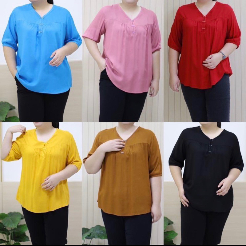เสื้อคอวี สีพื้น ทรงเบสิค รุ่นขายดี.!!