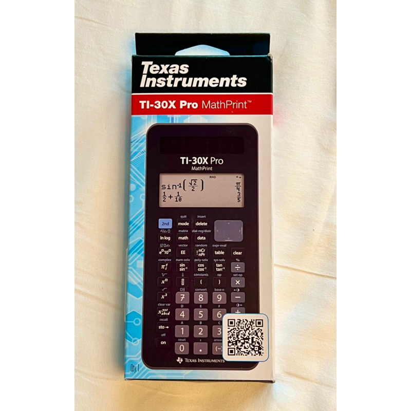 เครื่องคิดเลขวิทยาศาสตร์ Texas Instrument Calculator TI-30X Pro MathPrint สำหรับนักเรียนมัธยมและมหาวิทยาลัย