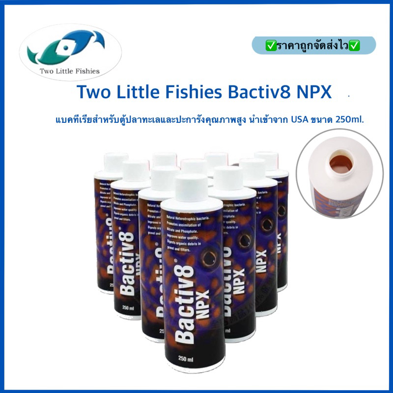 Two Little Fishies Bactiv8 NPX แบคทีเรียสำหรับตู้ปลาทะเลและปะการังคุณภาพสูง นำเข้าจาก USA ขนาด 250ml