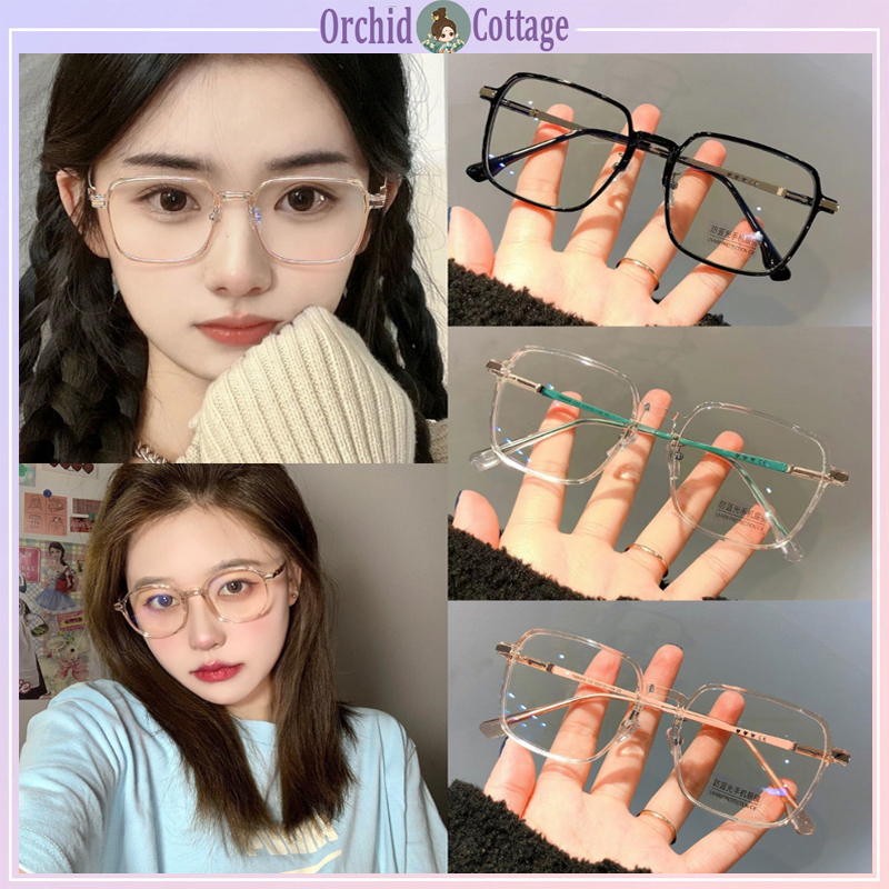 [จัดส่งที่รวดเร็ว]แว่นตาแว่นเกาหลี สายตาสั้น 0-400° unisex แว่นแฟชั่นป้องกันแสงสีฟ้า มีหลากสีให้เลือก